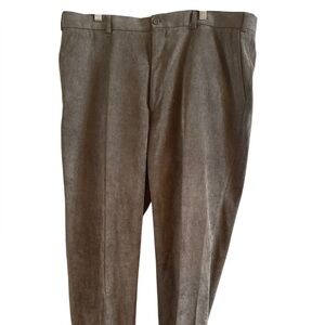 Linea Naturale Men’s Brown Flat Front‎ Soft Corduroy Pant Size 40x29